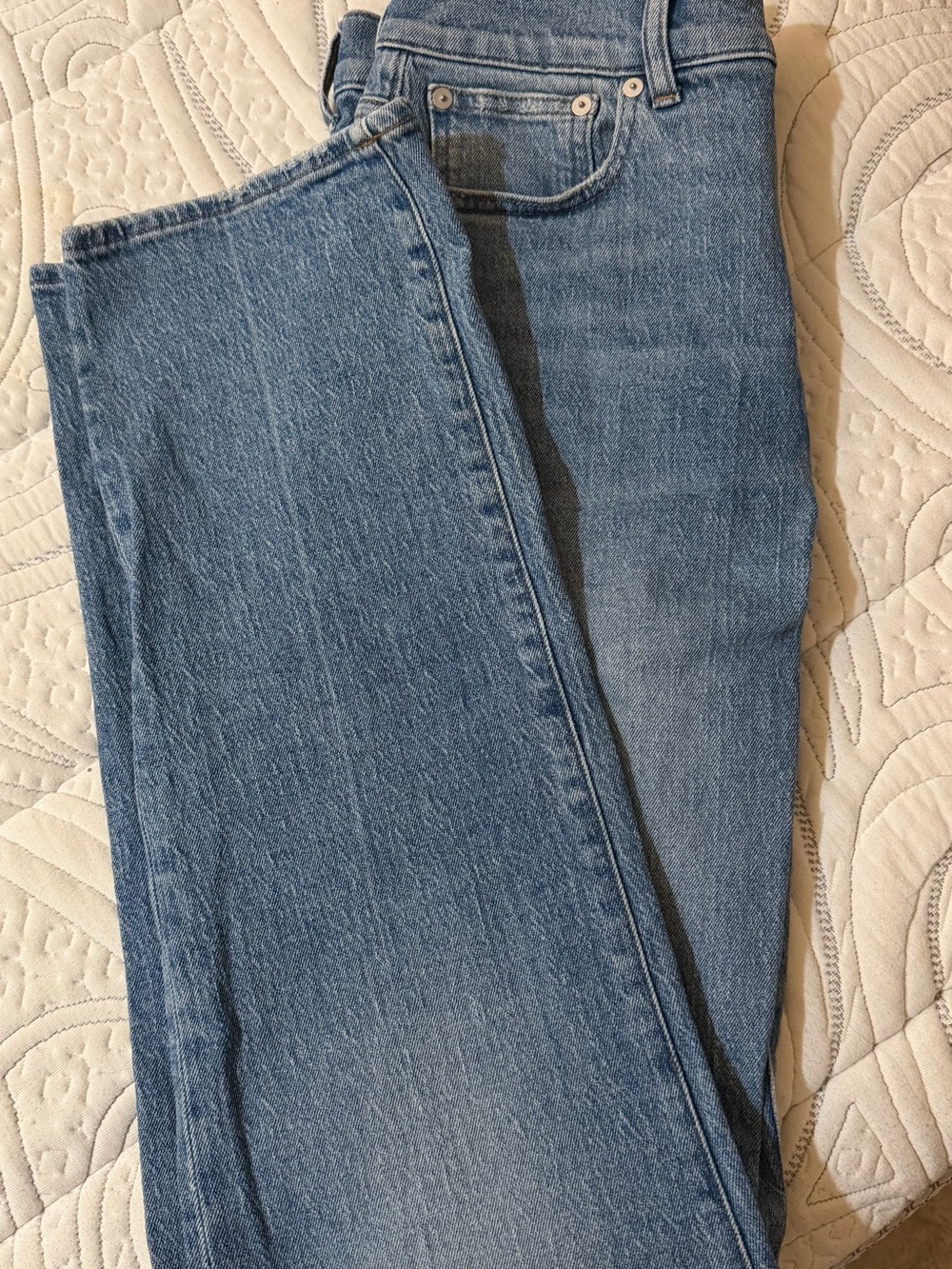 Madewell Straight-Leg Jeans in Mid Blue Wash